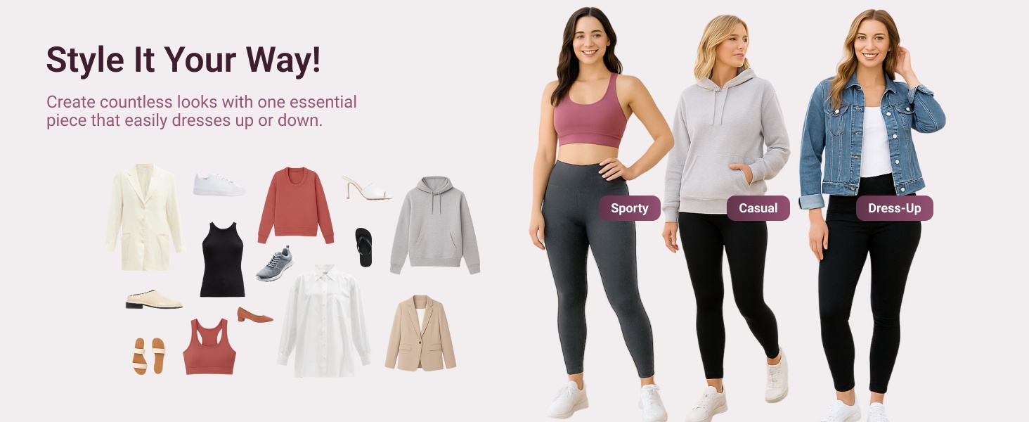 High Waisted Leggings for Women - Comfortable and Stretchy in Versatile Sizes and Colors product story image 4