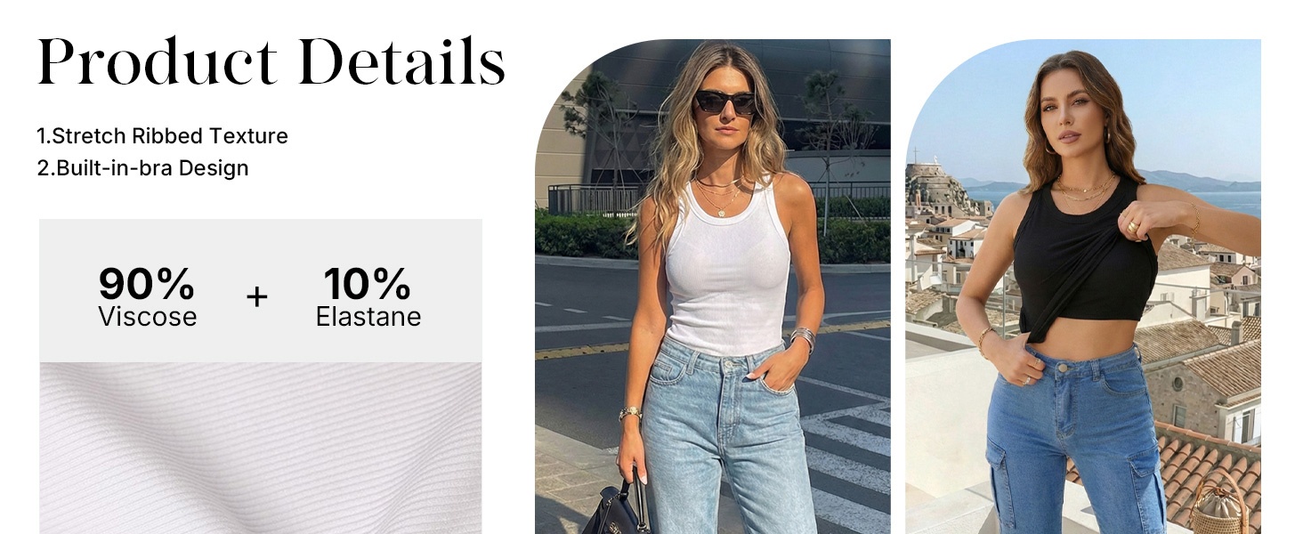 tank top with built in bra