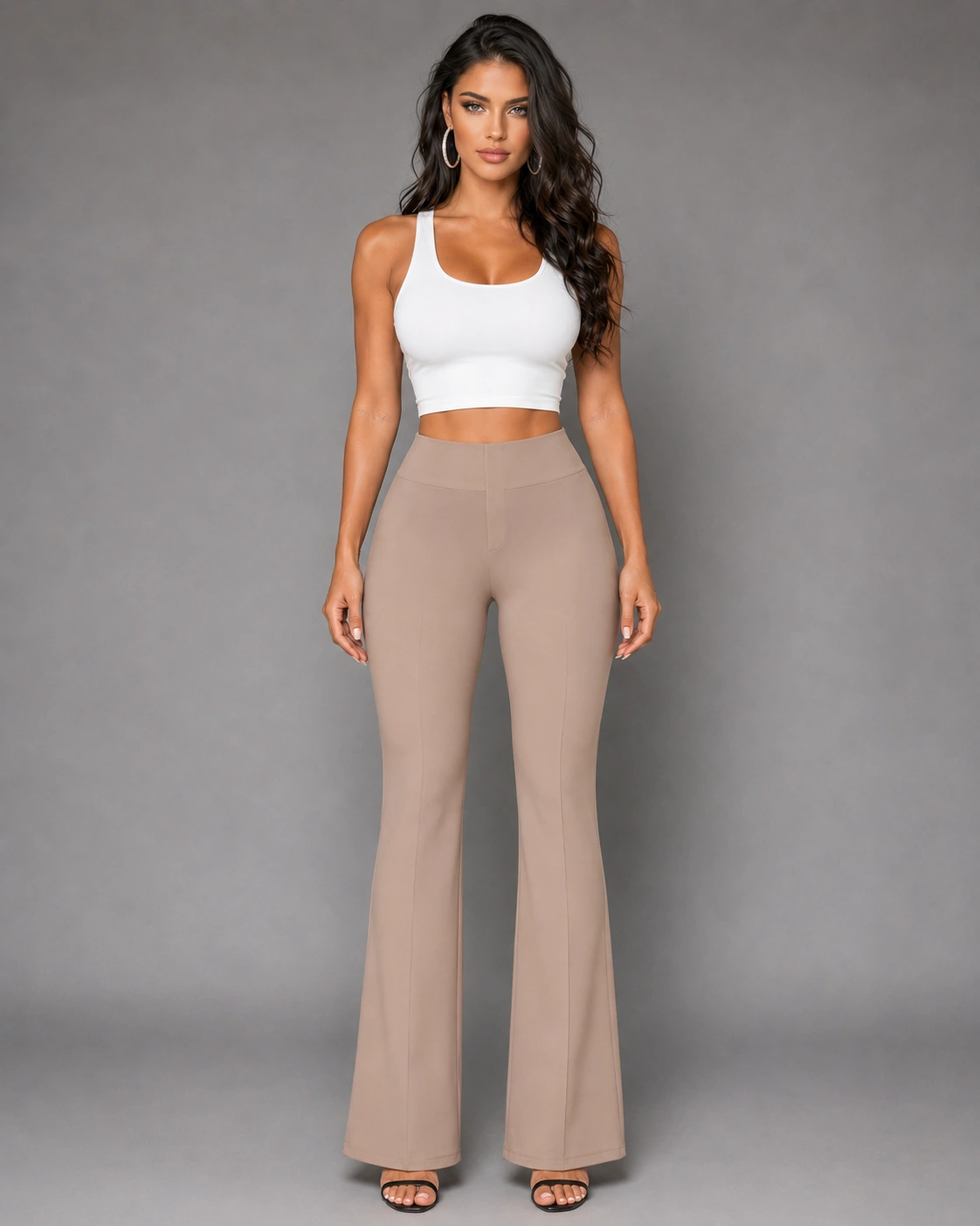 Womens Bootcut Dress Pants Business Casual Work Pants with Pockets High Waist Stretchy Trousers Pull On Office Slacks