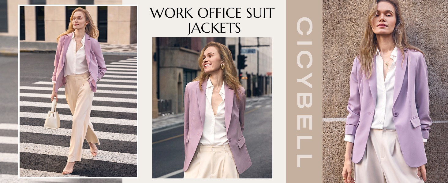 2025 womens casual work blazers open front suit jackets
