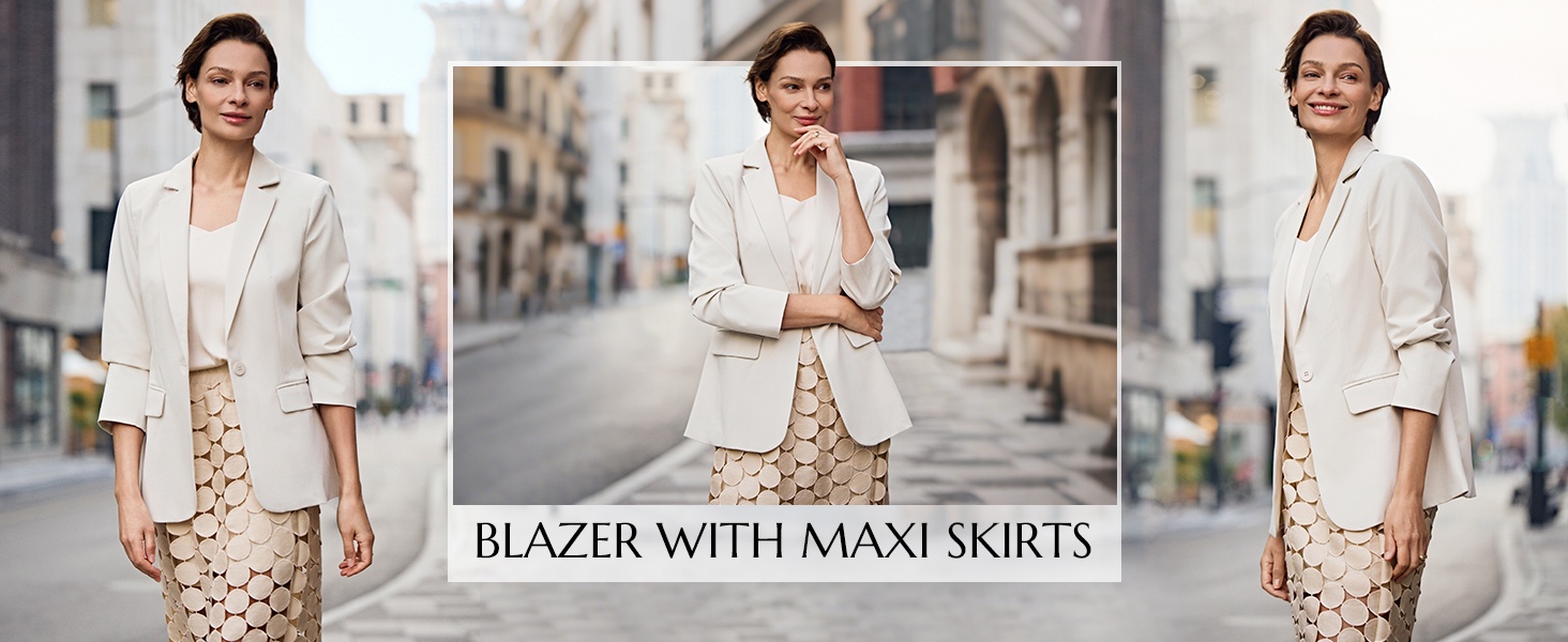 2025 womens casual work blazers open front suit jackets