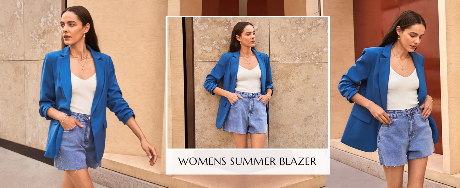 2025 womens casual work blazers open front suit jackets