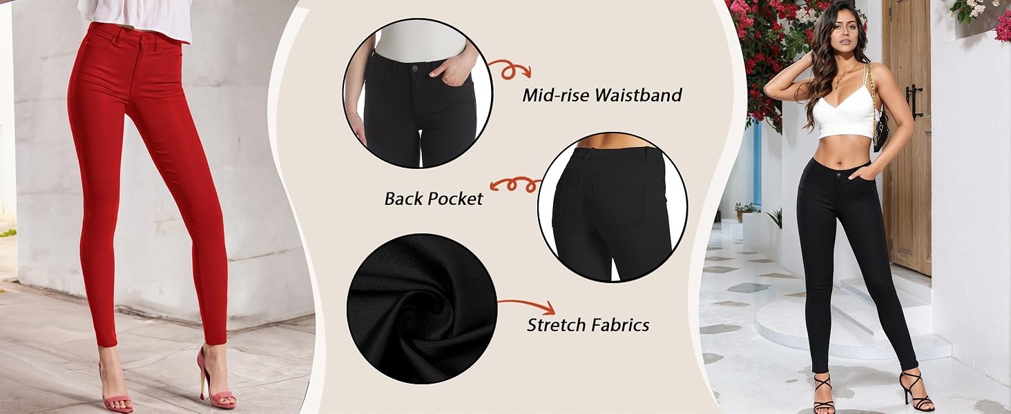 Skinny Leg Work Casual Pants