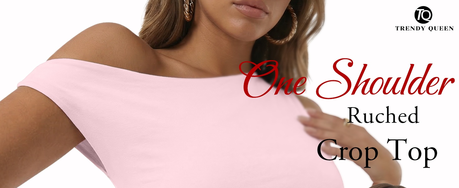 Womens Off The Shoulder Tank Tops Going Out Crop Shirts | Double Lined Y2k Summer Cute Tops, Soft, Breathable, Stretchable, Fashion Lightweight Clothes product story image 1