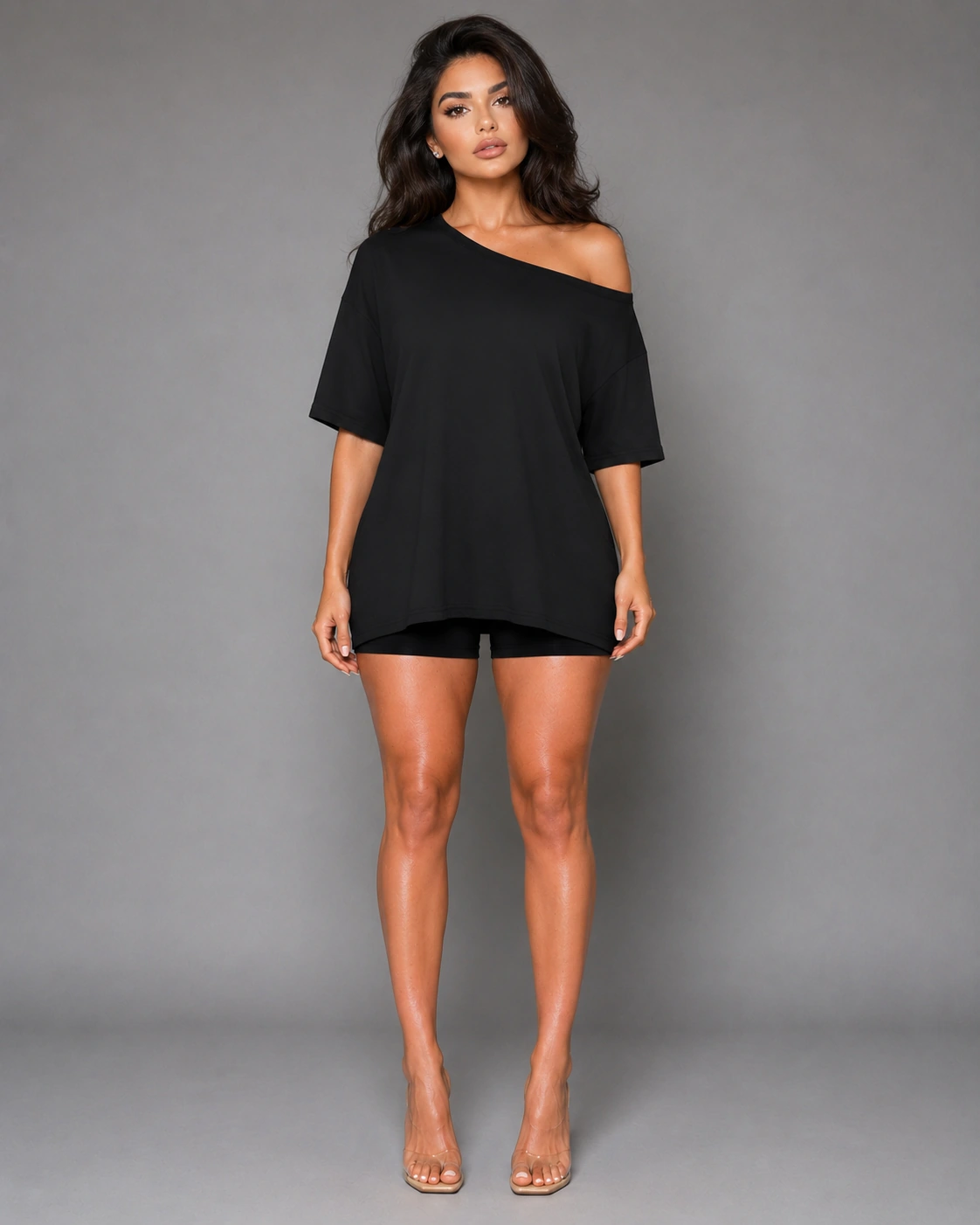 Womens Off the Shoulder Tops Oversized Summer T-Shirts 2026 | Breathable comfort stretch fabric, short sleeve, basic oversized tees, casual workout gym, y2k going out clothes