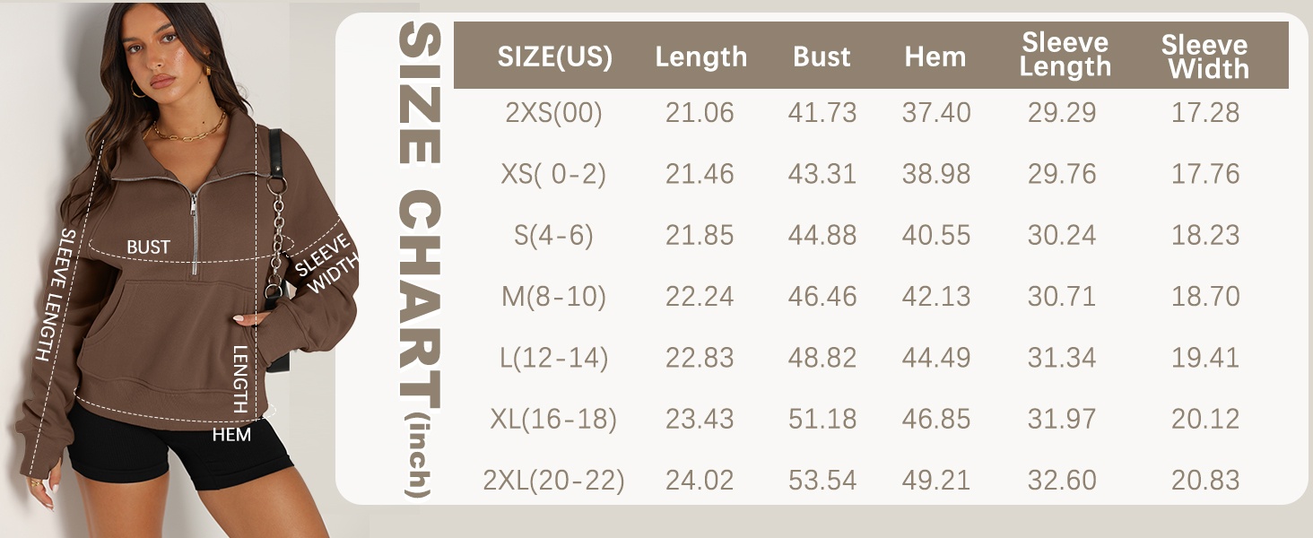 Womens Sweatshirts Half Zip Fleece Pullover Fall Outfits | Fall Fashion Clothes 2026,Cropped Sweatshirts,Cute Y2k Tops,Quarter Zipper Sweater,Winter Loungwear Outfits product story image 4